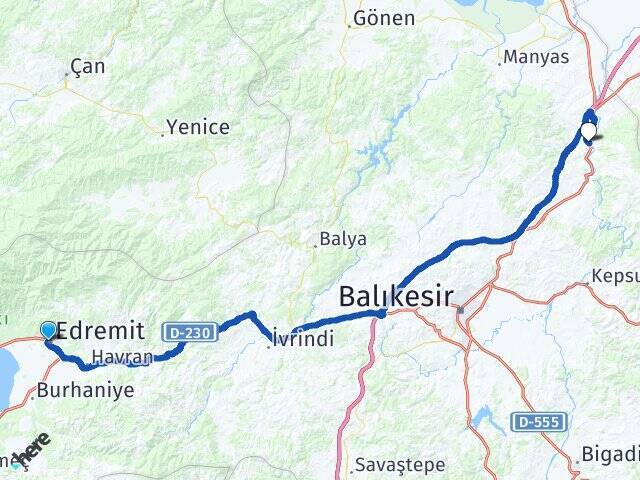 Hamidiye Balıkesir Otogarı Arası Kaç Km - Yol Tarifi