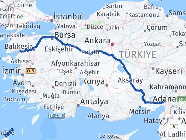 Balıkesir Edremit Osmaniye Arası Kaç Km - Yol Haritası