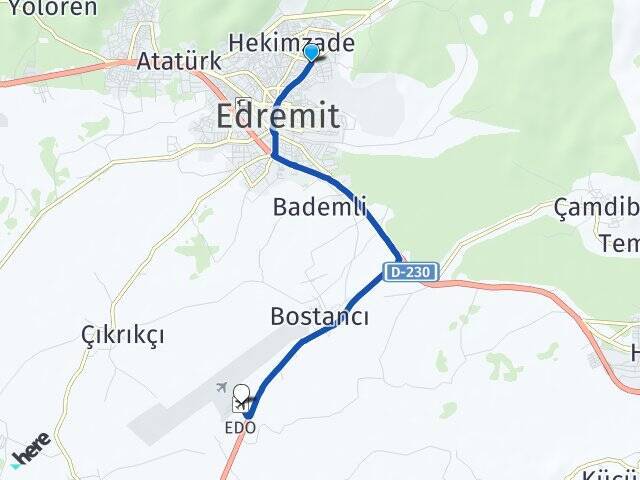 Tuzcumurat Koca Seyit Havalimanı Arası Kaç Km - Yol Tarifi