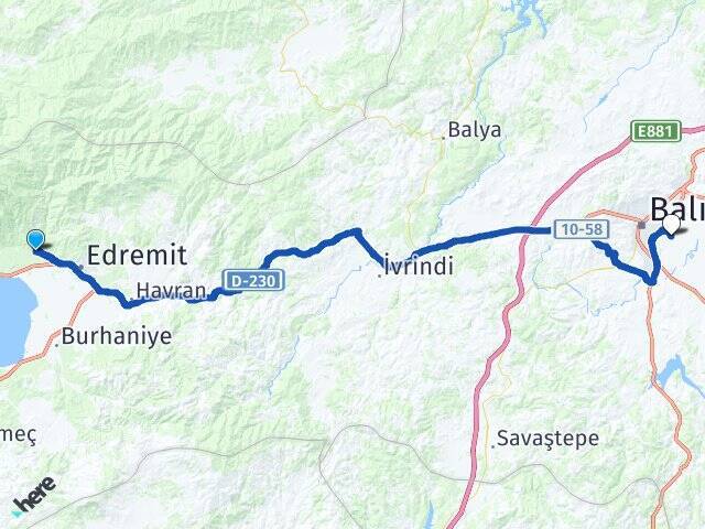 Zeytinli Balıkesir Merkez Havalimanı Arası Kaç Km - Yol Tarifi