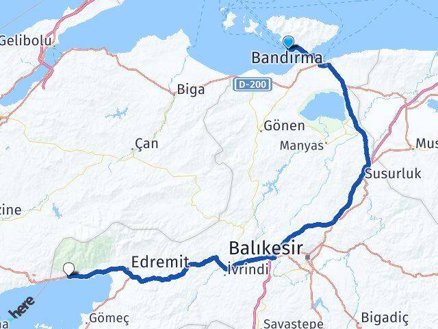 Balıkesir Erdek Altınoluk Edremit Arası Kaç Km - Yol Haritası