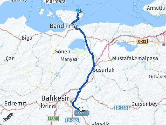Şahinburgaz Balıkesir Üniversitesi Arası Kaç Km - Yol Tarifi