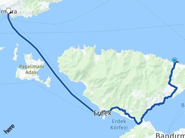 Şahinburgaz Marmara Adası Feribot İskelesi Arası Kaç Km - Yol Tarifi