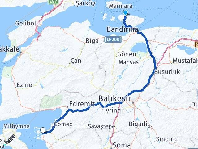 Turan Ayvalık Feribot Terminali Arası Kaç Km - Yol Tarifi