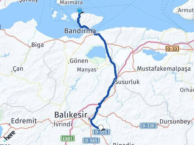 Turan Balıkesir Üniversitesi Arası Kaç Km - Yol Tarifi
