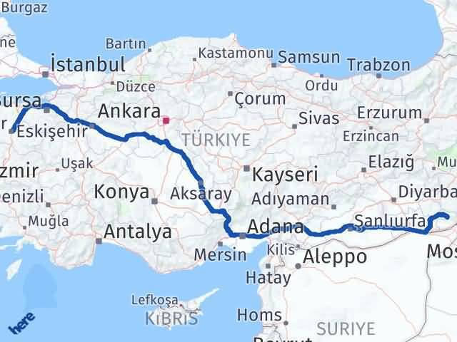 Balıkesir Güçlükonak Şırnak Arası Kaç Km - Yol Haritası