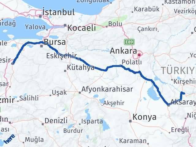 Balıkesir Gülşehir Arası Kaç Km - Yol Tarifi