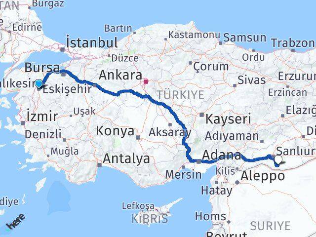 Balıkesir Harran Arası Kaç Km - Yol Tarifi