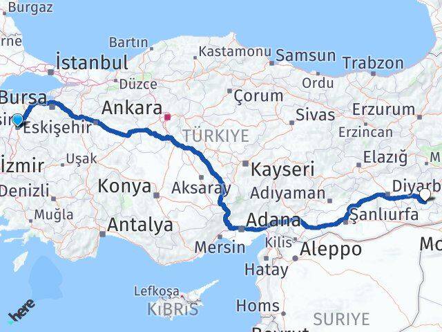 Balıkesir Hasankeyf Batman Arası Kaç Km - Yol Haritası