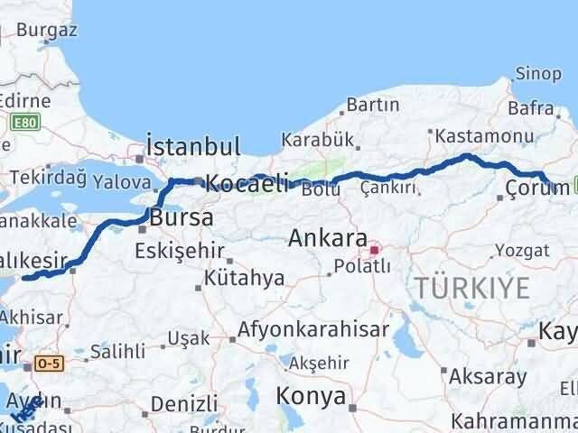 Havran Amasya Arası Kaç Km - Yol Tarifi