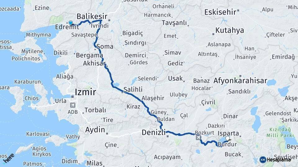 Havran Burdur Arası Kaç Km - Yol Tarifi