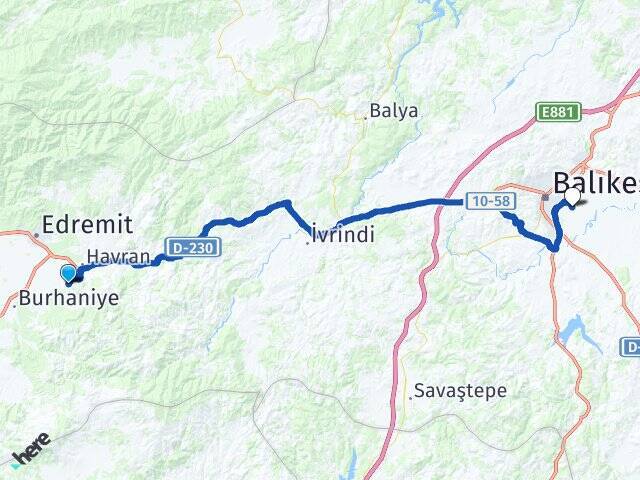 Büyükdere Balıkesir Merkez Havalimanı Arası Kaç Km - Yol Tarifi