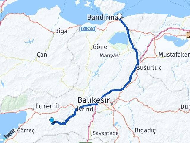Çakmak Bandırma İDO Feribot İskelesi Arası Kaç Km - Yol Tarifi