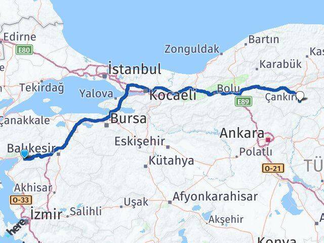 Havran Çankırı Arası Kaç Km - Yol Tarifi