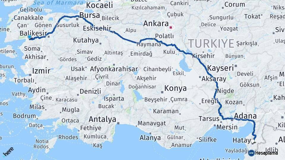 Havran Hatay Arası Kaç Km - Yol Tarifi