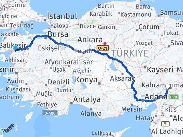 Havran Kahramanmaraş Arası Kaç Km - Yol Tarifi
