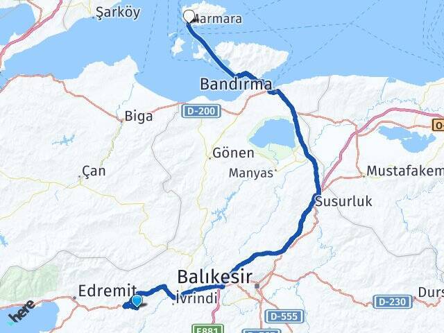 Kobaklar Marmara Adası Feribot İskelesi Arası Kaç Km - Yol Tarifi