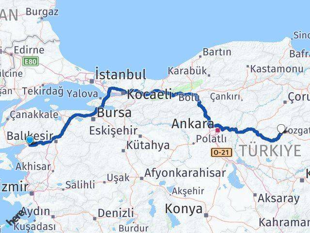 Havran Yozgat Arası Kaç Km - Yol Tarifi