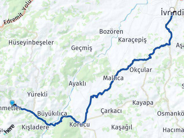 Kına İvrindi Arası Kaç Km - Yol Tarifi