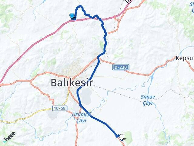 Karakol Balıkesir Üniversitesi Arası Kaç Km - Yol Tarifi