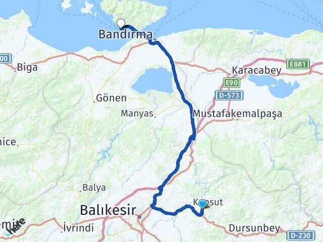 Beyköy Erdek Feribot Terminali Arası Kaç Km - Yol Tarifi