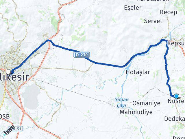 Nusret Balıkesir Arası Kaç Km - Yol Tarifi
