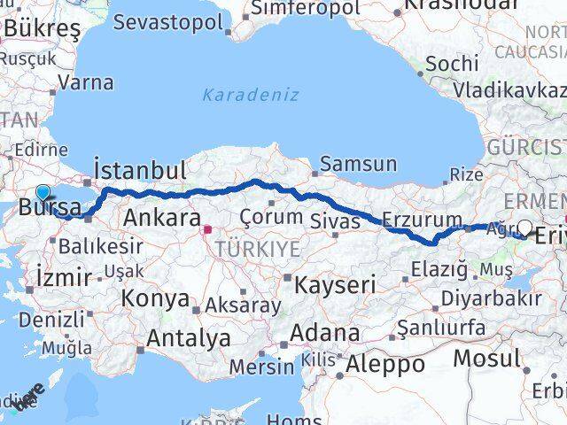 Marmara Ağrı Arası Kaç Km - Yol Tarifi