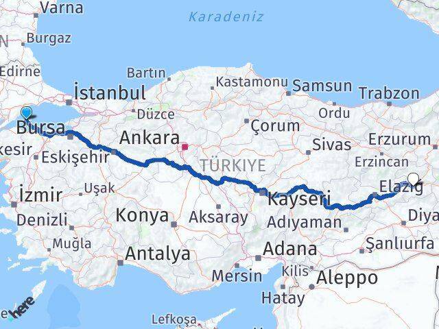 Marmara Bingöl Arası Kaç Km - Yol Tarifi
