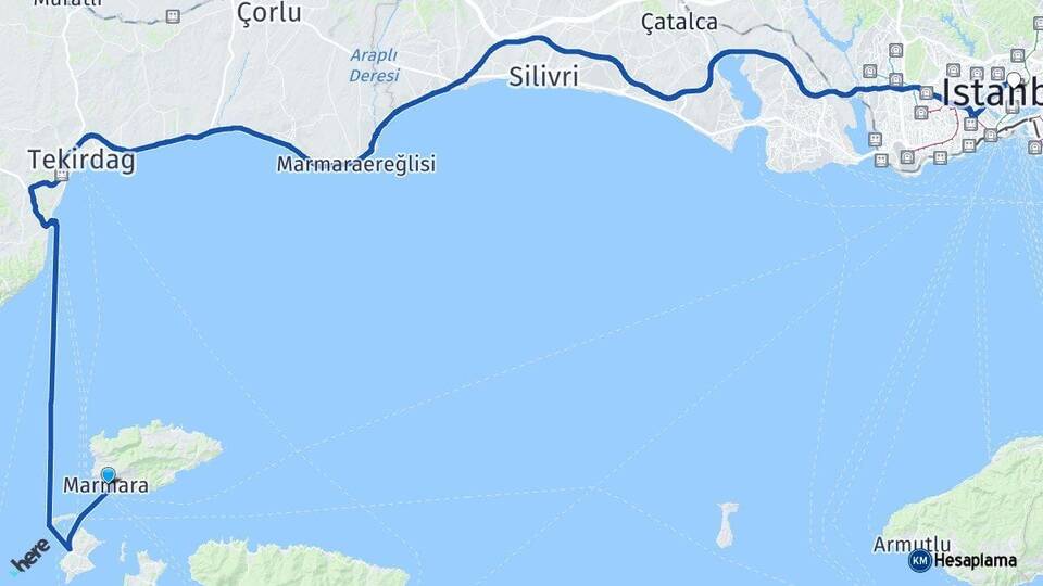 Balıkesir Marmara İstanbul Arası Kaç Km - Yol Haritası
