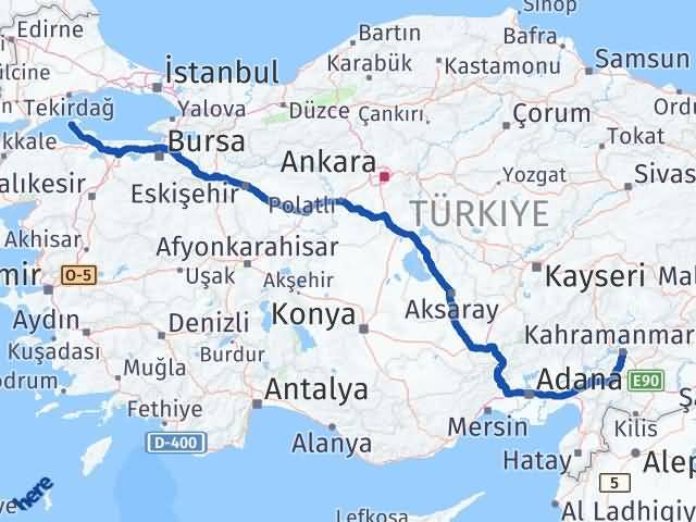Balıkesir Marmara Kahramanmaraş Arası Kaç Km - Yol Haritası