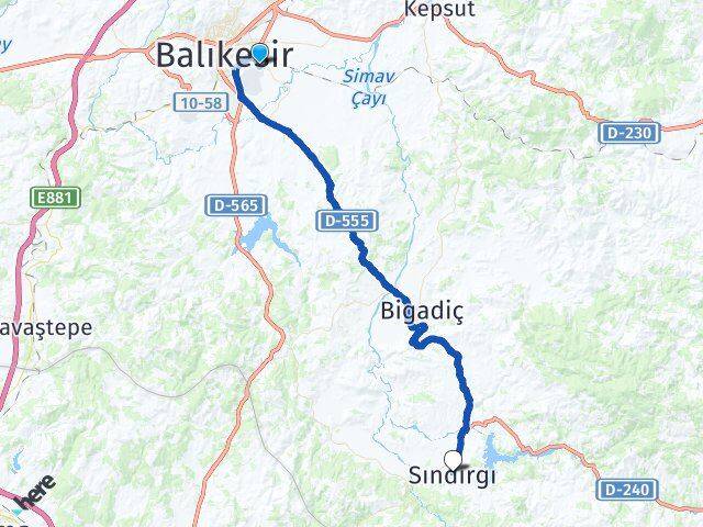 Balıkesir Merkez Havalimanı Sındırgı Arası Kaç Km - Yol Tarifi