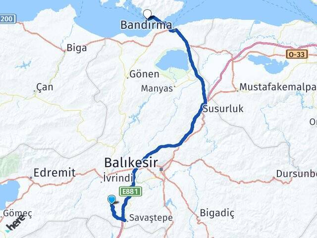 Esenköy Erdek Feribot Terminali Arası Kaç Km - Yol Tarifi