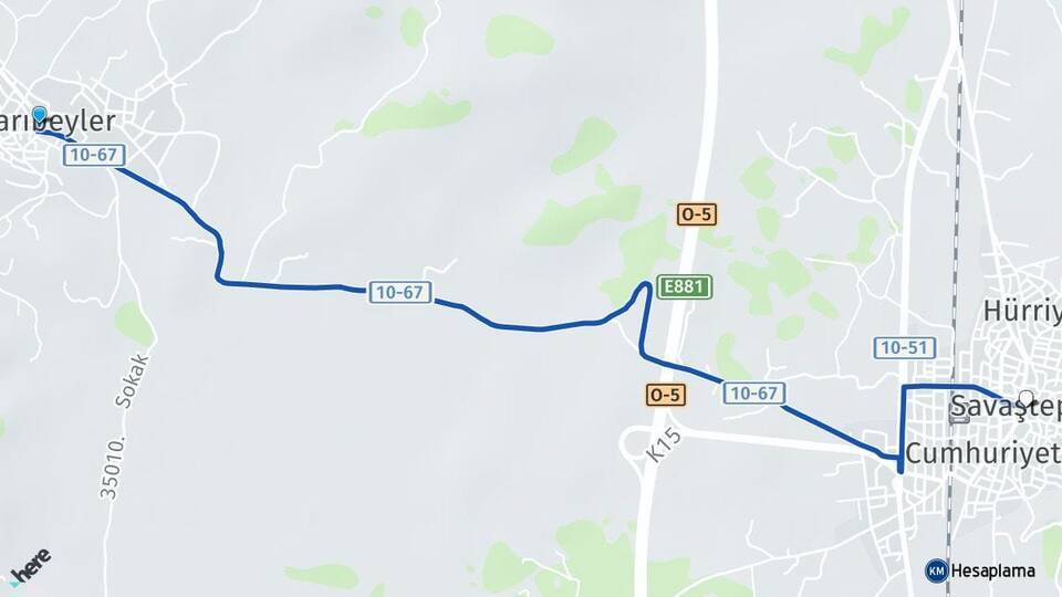 Sarıbeyler Savaştepe Arası Kaç Km - Yol Tarifi
