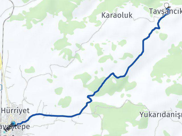 Balıkesir Savaştepe Tavşancık Savaştepe Arası Kaç Km - Yol Haritası