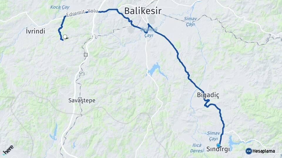 Balıkesir Sındırgı Altıeylül Arası Kaç Km - Yol Haritası