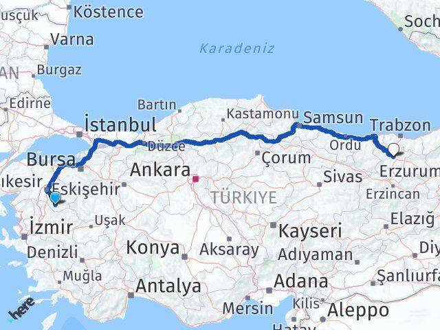Balıkesir Sındırgı Gümüşhane Arası Kaç Km - Yol Haritası