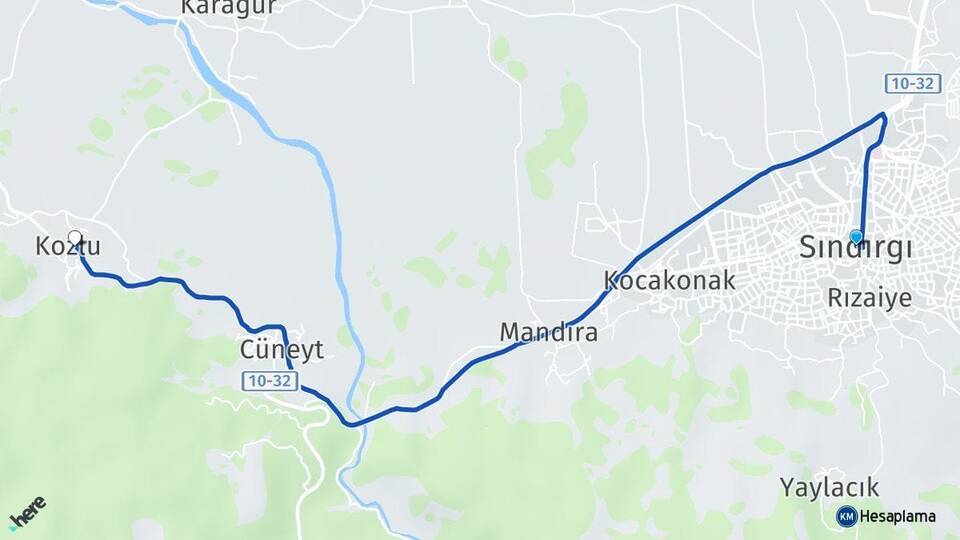 Balıkesir Sındırgı Kozlu Sındırgı Arası Kaç Km - Yol Haritası