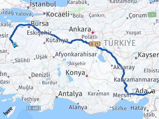 Balıkesir Sındırgı Osmaniye Arası Kaç Km - Yol Haritası
