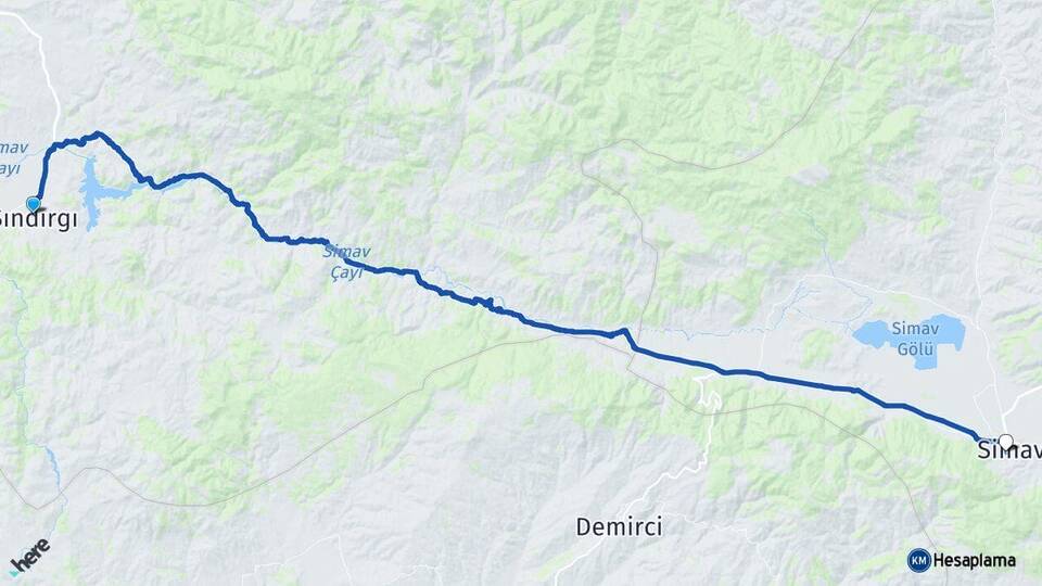 Balıkesir Sındırgı Simav Kütahya Arası Kaç Km - Yol Haritası