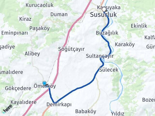 Ömerköy Balıkesir Otogarı Arası Kaç Km - Yol Tarifi