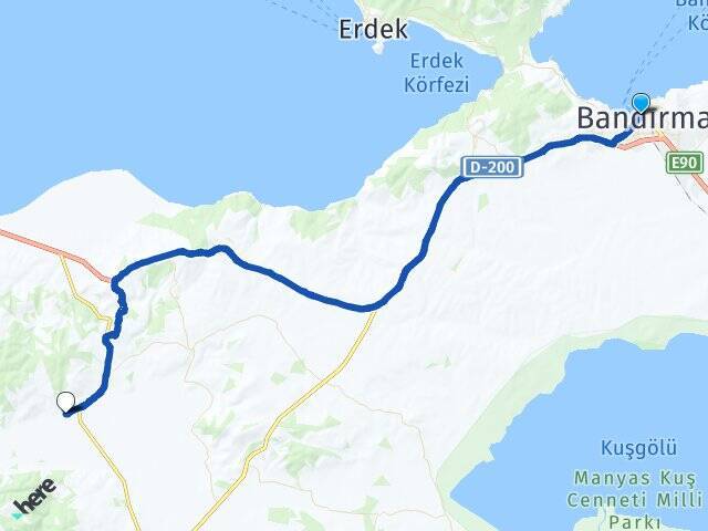 Bandırma İDO Feribot İskelesi Sarıköy Arası Kaç Km - Yol Tarifi