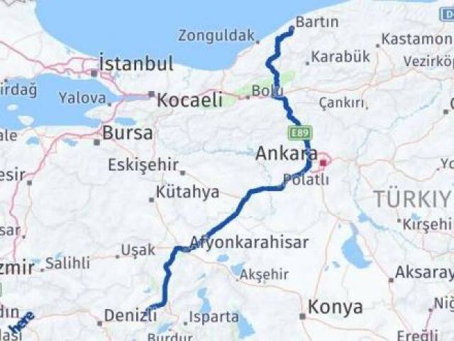 Bartın Dazkırı Afyonkarahisar Arası Kaç Km - Yol Haritası