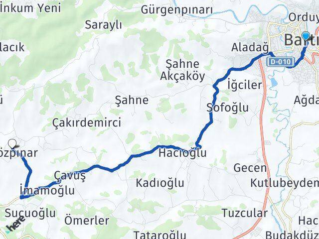 Bartın Gözpınar Arası Kaç Km - Yol Haritası