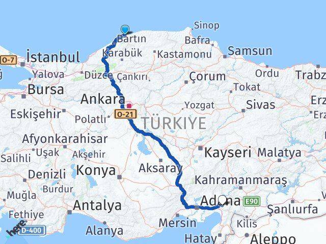 Bartın Kurucaşile Osmaniye Arası Kaç Km - Yol Haritası