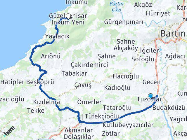 Tuzcular Güzelcehisar Arası Kaç Km - Yol Tarifi