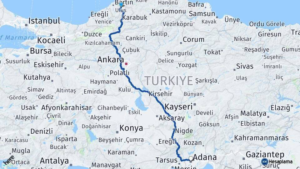 Ulus Adana Arası Kaç Km - Yol Tarifi
