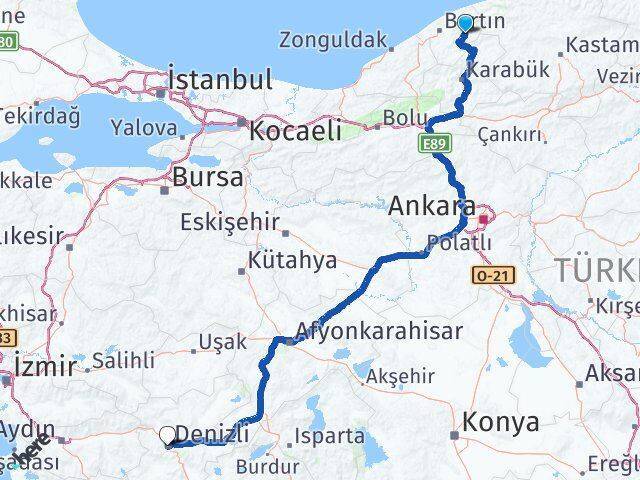 Ulus Denizli Arası Kaç Km - Yol Tarifi