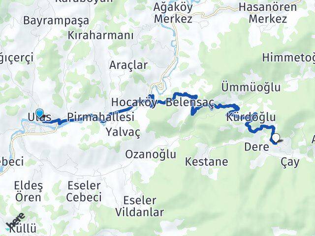 Bartın Ulus Güneyören Ulus Arası Kaç Km - Yol Haritası
