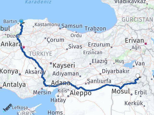 Ulus Hakkari Arası Kaç Km - Yol Tarifi