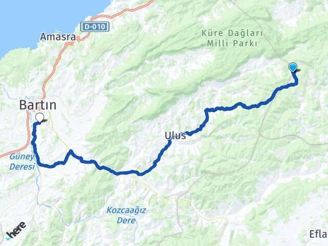 Şirinler Bartın Üniversitesi Arası Kaç Km - Yol Tarifi